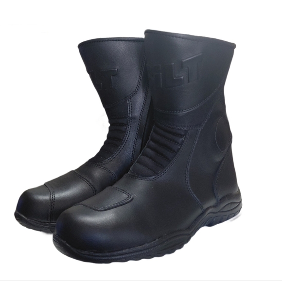 Bilt Men\'s Motorcycle Boots Black Waterproof Protective Leather Moto Boots Sz 7 main image 13